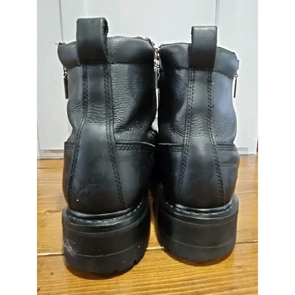 Men's Milwaukee Leather #MB408 Black Lace-Up Boots Motorcycle Work Size 9D‎